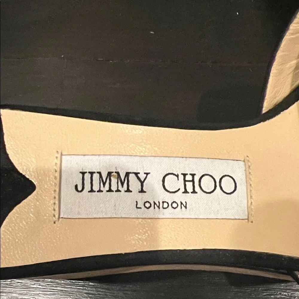 Jimmy Choo Black wedges size 4 - Picture 2 of 6